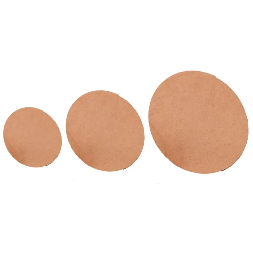 Chapatex redonda de fibra de madeira em diferentes diâmetros para embalagens especiais